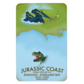 Jurassic Coast England South Coast Travel poster Magneet (Verticaal)