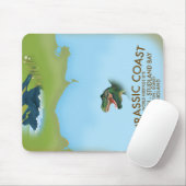 Jurassic Coast England South Coast Travel poster Muismat (Met muis)