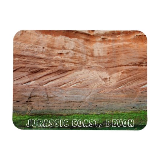Jurassic Coast Red rocks, Devon, Engeland Magneet (Horizontaal)