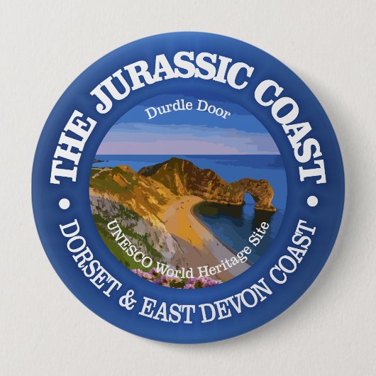 Jurassic Coast Ronde Button 4,0 Cm (Voorkant)