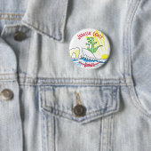 Jurassic Coast Surfen Dinosaur Ranger Ronde Button 5,7 Cm (In situ)