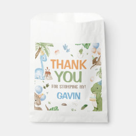 Jurassic Cute Dinosaur Birthday Party Bedankzakje