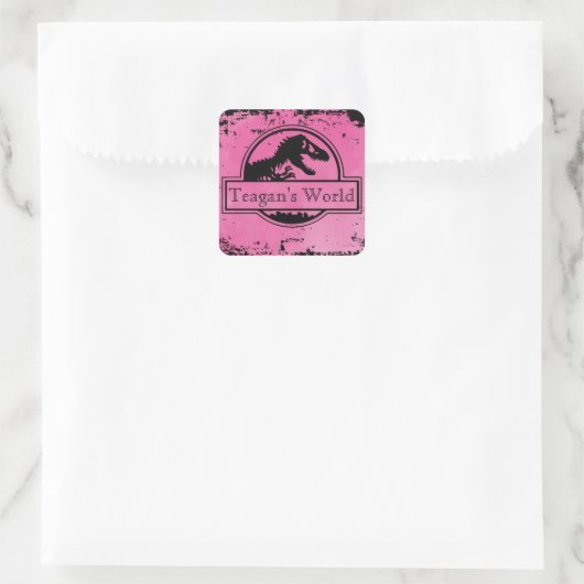 Jurassic Dino roze Stickers (Tas)