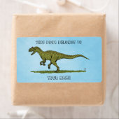Jurassic Dinosaur Allosaurus Bookplaat Etiket (Insitu)