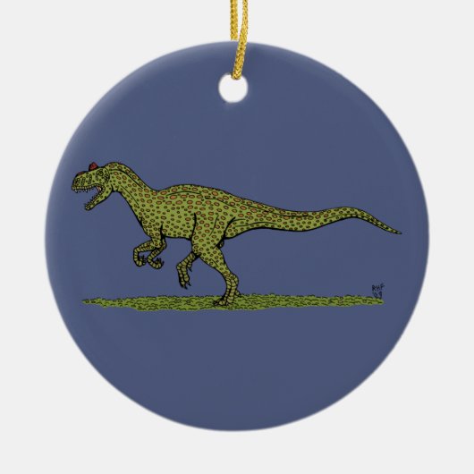 Jurassic Dinosaur Allosaurus Keramisch Ornament (Voorkant)