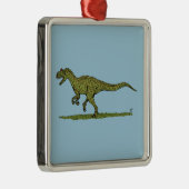 Jurassic Dinosaur Allosaurus Metalen Ornament (Rechts)