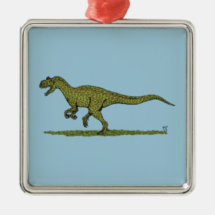 Jurassic Dinosaur Allosaurus Metalen Ornament