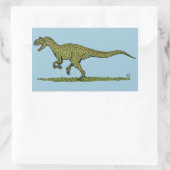 Jurassic Dinosaur Allosaurus Rechthoekige Sticker (Tas)
