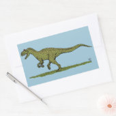 Jurassic Dinosaur Allosaurus Rechthoekige Sticker (Envelop)