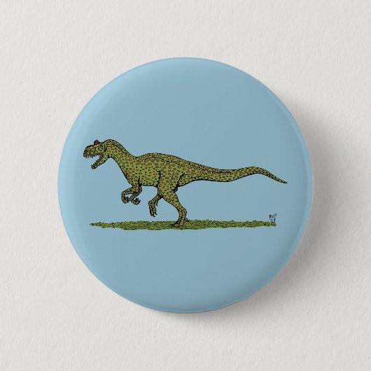 Jurassic Dinosaur Allosaurus Ronde Button 5,7 Cm (Voorkant)