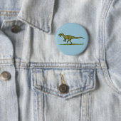 Jurassic Dinosaur Allosaurus Ronde Button 5,7 Cm (In situ)