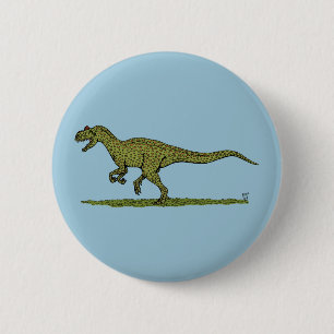 Jurassic Dinosaur Allosaurus Ronde Button 5,7 Cm