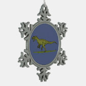 Jurassic Dinosaur Allosaurus Tin Sneeuwvlok Ornament (Links)