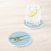 Jurassic Dinosaur Allosaurus Zandsteen Onderzetter (Zijkant)