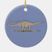 Jurassic Dinosaur Apatosaurus Keramisch Ornament (Achterkant)