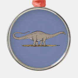 Jurassic Dinosaur Apatosaurus Metalen Ornament