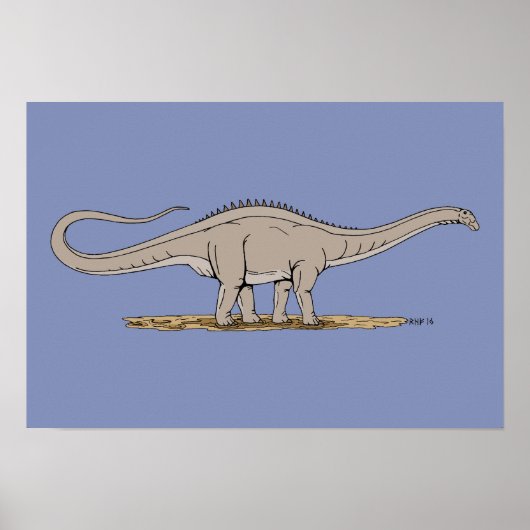 Jurassic Dinosaur Apatosaurus Poster (Voorkant)