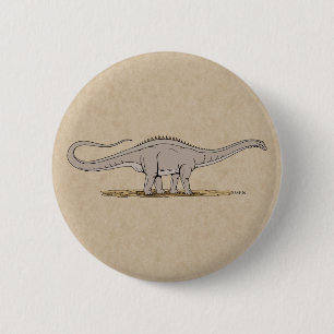 Jurassic Dinosaur Apatosaurus Ronde Button 5,7 Cm
