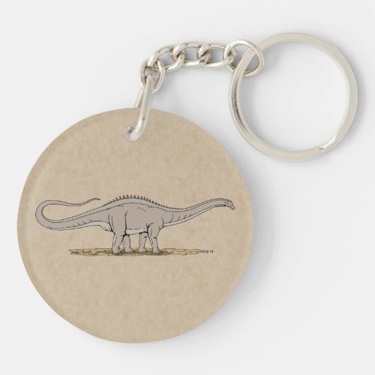 Jurassic Dinosaur Apatosaurus Sleutelhanger (Achterkant)