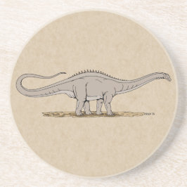 Jurassic Dinosaur Apatosaurus Zandsteen Onderzetter