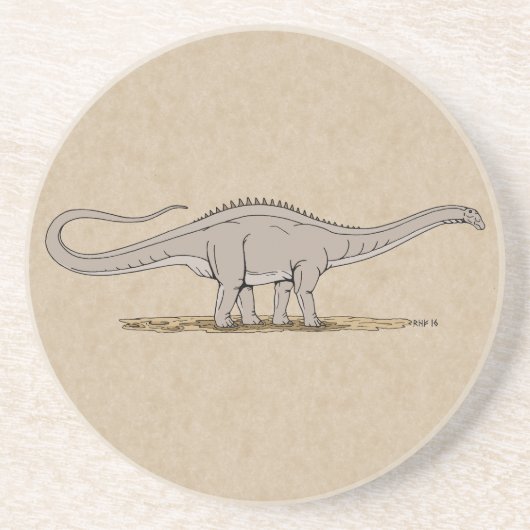 Jurassic Dinosaur Apatosaurus Zandsteen Onderzetter (Voorkant)