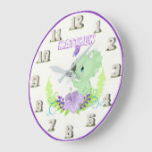 Jurassic Dinosaur Baby Stoneage Named Wall Clock Grote Klok (Hoek)