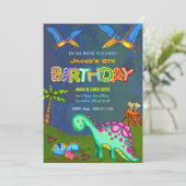 Jurassic Dinosaur Birthday Party Kinder viering Kaart (Staand voorkant)