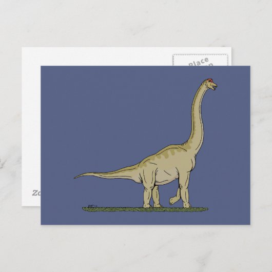 Jurassic Dinosaur Brachiosaurus Briefkaart (Voorkant / Achterkant)