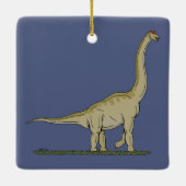 Jurassic Dinosaur Brachiosaurus Keramisch Ornament (Achterkant)