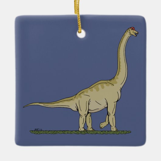 Jurassic Dinosaur Brachiosaurus Keramisch Ornament (Voorkant)