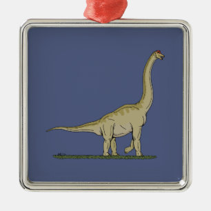 Jurassic Dinosaur Brachiosaurus Metalen Ornament