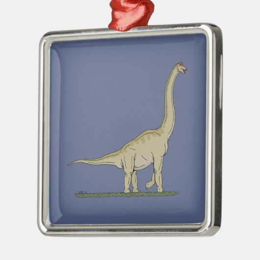 Jurassic Dinosaur Brachiosaurus Metalen Ornament (Links)