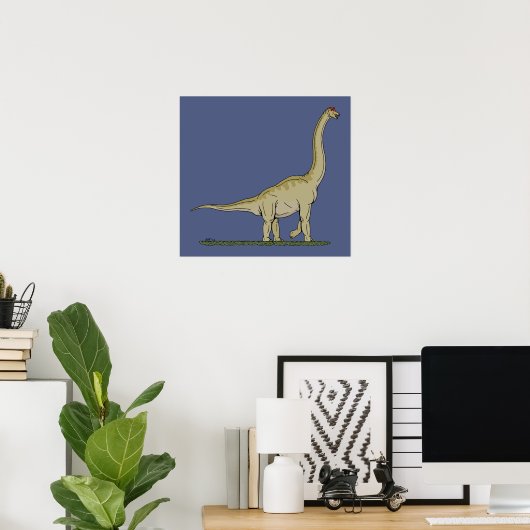 Jurassic Dinosaur Brachiosaurus Poster (Thuiskantoor)