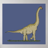 Jurassic Dinosaur Brachiosaurus Poster (Voorkant)