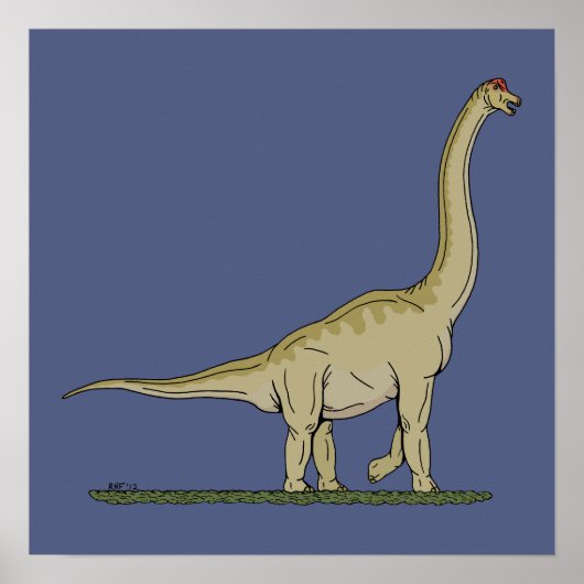 Jurassic Dinosaur Brachiosaurus Poster (Voorkant)