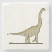 Jurassic Dinosaur Brachiosaurus Stenen Onderzetter (Voorkant)