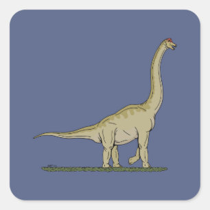 Jurassic Dinosaur Brachiosaurus Vierkante Sticker