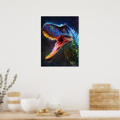 Jurassic Dinosaur Poster - Prehistorische T-Rex Ar (Keuken)