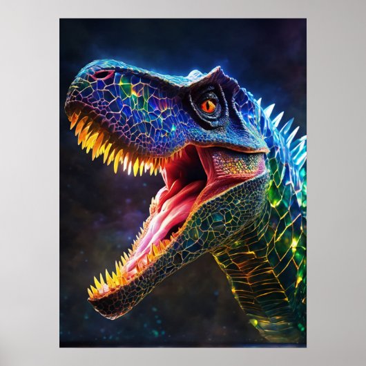 Jurassic Dinosaur Poster - Prehistorische T-Rex Ar (Voorkant)