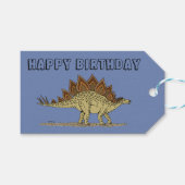 Jurassic Dinosaur Stegosaurus Cadeaulabel (Voorkant (Horizontaal))