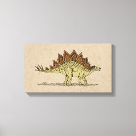 Jurassic Dinosaur Stegosaurus Canvas Print