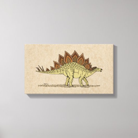 Jurassic Dinosaur Stegosaurus Canvas Print (Voorkant)