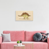 Jurassic Dinosaur Stegosaurus Canvas Print (Insitu (Woonkamer))