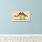 Jurassic Dinosaur Stegosaurus Canvas Print (Insitu (Houten vloer))