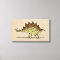 Jurassic Dinosaur Stegosaurus Canvas Print
