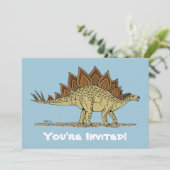 Jurassic Dinosaur Stegosaurus Kaart (Staand voorkant)