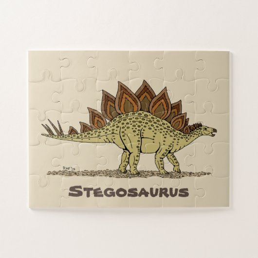 Jurassic Dinosaur Stegosaurus Legpuzzel (Horizontaal)