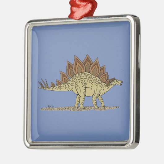 Jurassic Dinosaur Stegosaurus Metalen Ornament (Links)