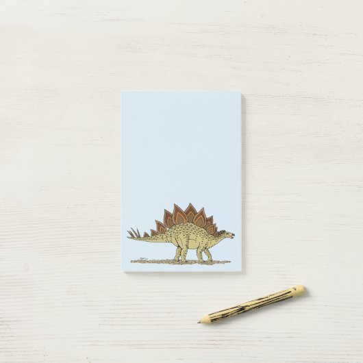 Jurassic Dinosaur Stegosaurus Post-it® Notes (Op bureau)