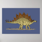 Jurassic Dinosaur Stegosaurus Poster (Voorkant)